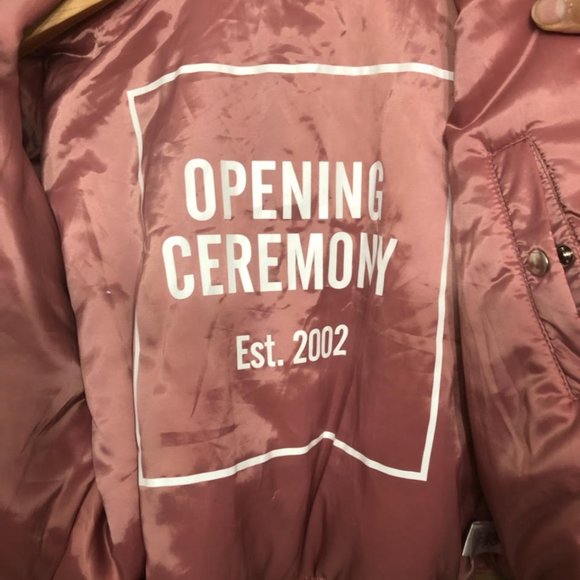 RARE OPENING CEREMONY TAN OVERSIZED BOMBER JACKET TUNIC SIZE XS - Picture 7 of 10